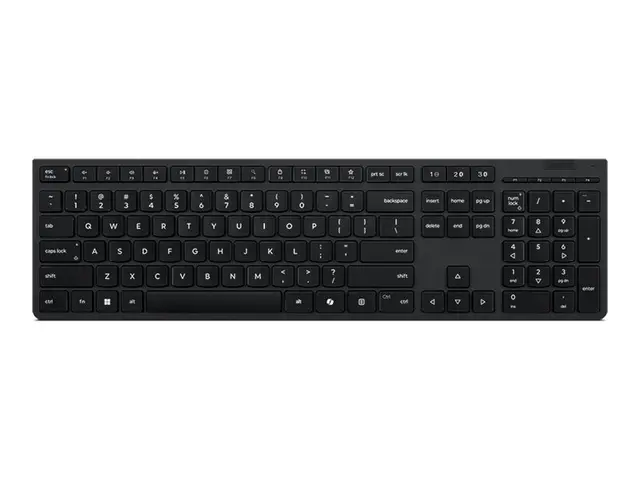 Lenovo Professional - Tastatur - full size trådløs - 2.4 GHz, Bluetooth - QWERTY - Dansk - grå - brun boks 