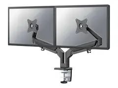Neomounts DS70-810BL2 - Monteringssett (skrivebordsmontering) justerbar dobbelarm i full bevegelse - for 2 LCD-skjermer - svart - skjermst&#248;rrelse: 17&quot;-32&quot; - klemmemonterbar, malje