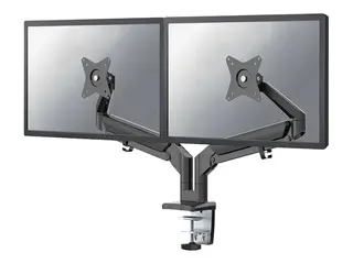 Neomounts DS70-810BL2 - Monteringssett (skrivebordsmontering) justerbar dobbelarm i full bevegelse - for 2 LCD-skjermer - svart - skjermst&#248;rrelse: 17&quot;-32&quot; - klemmemonterbar, malje