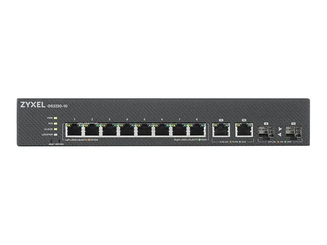 Zyxel GS2220-10 - Switch - Styrt - 8 x 10/100/1000 + 2 x kombo-Gig...