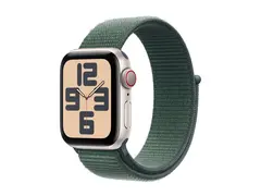 Apple Watch SE (GPS + Cellular) - 2. generasjon 40 mm - stjernelysaluminium - smartklokke med sportssl&#248;yfe - myk dobbeltlagsnylon - innsj&#248; gr&#248;nn - h&#229;ndleddst&#248;rrelse: 130-200 mm - 32 GB - LTE, Wi-Fi 4, Bluetooth - 4G - 27.8 g
