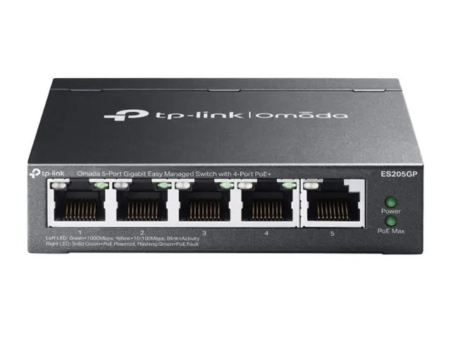 TP-Link Omada ES205GP V1.6 - Switch Styrt 4 x 10/100/1000 (PoE+) +...