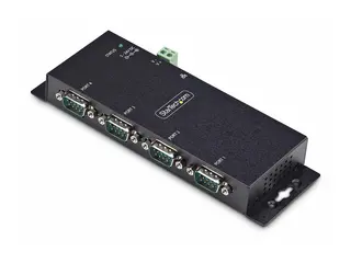 StarTech.com 4P Serial to Ethernet Adapter, IP LAN to RS232 DB9 Converter Enhetsserver - 4 porter - 100Mb LAN, RS-232 - vegg- / DIN-skinnemonterbar - TAA-samsvar - for P/N: AT925FM, GC9SF, SCNM9FF, SCNM9FM