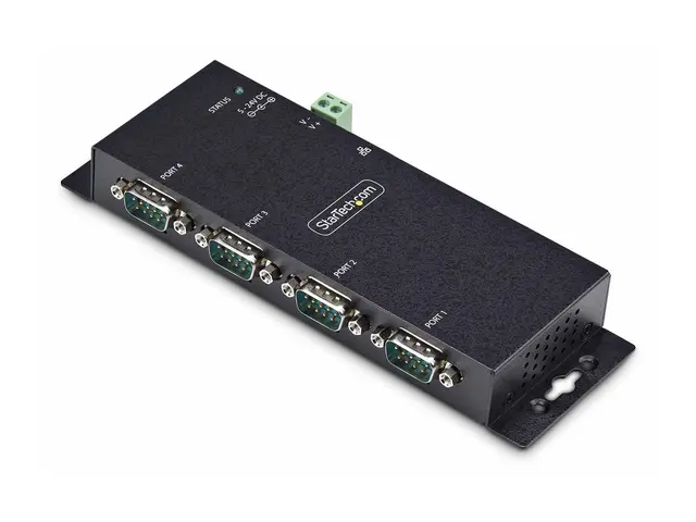 StarTech.com 4P Serial to Ethernet Adapter, IP LAN RS232 DB9 Conve...