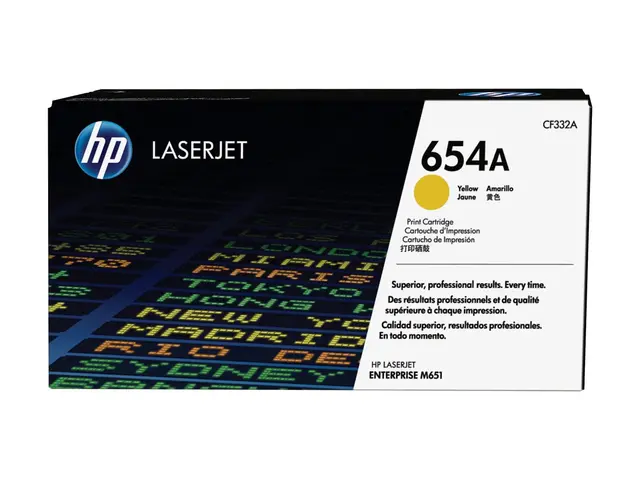 HP 654A - Gul - original - LaserJet - tonerpatron (CF332A) - for C...