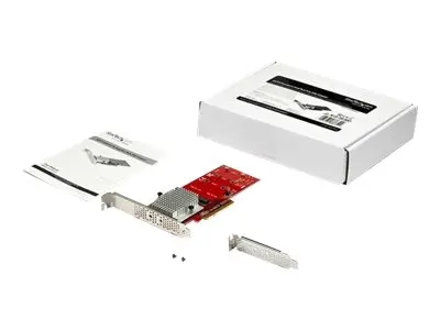 Startech Dual M.2 PCIe SSD Adapter Card, x8 / x16 NVMe or AHCI to ...