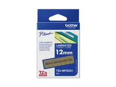 Brother TZe-MPGG31 - Geometrisk svart p&#229; gull Rull (1,2 cm x 4 m) 1 kassett(er) laminert teip - for Brother PT-H110; P-Touch PT-E310; P-Touch Cube PT-P300; P-Touch Cube Pro PT-P910