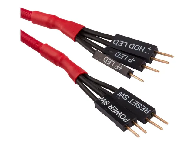 CORSAIR Premium Sleeved - Utvidelsessett frontpanelmonterbar rød 3...