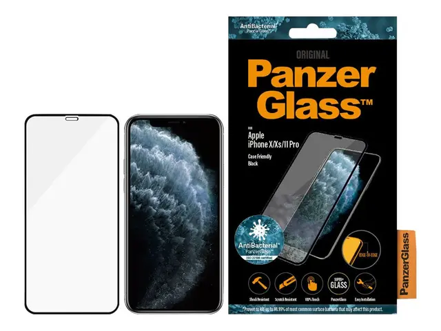 PanzerGlass - Skjermbeskyttelse for mobiltelefon glass rammefarge ...