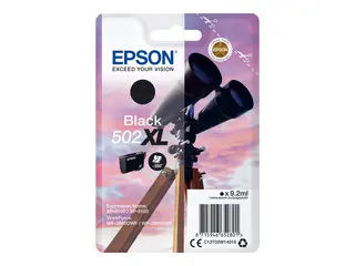 Epson 502XL - 9.2 ml - høykapasitets - svart original - blister - blekkpatron - for Expression Home XP-5100, 5105, 5150, 5155; WorkForce WF-2860, 2865, 2880, 2885