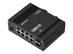 Teltonika TSW210 - Switch - ikke-styrt - 8 x 10/100/1000 + 2 x SFP DIN-skinnemonterbar