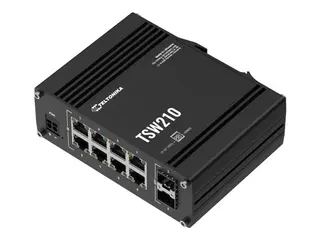 Teltonika TSW210 - Switch - ikke-styrt - 8 x 10/100/1000 + 2 x SFP DIN-skinnemonterbar
