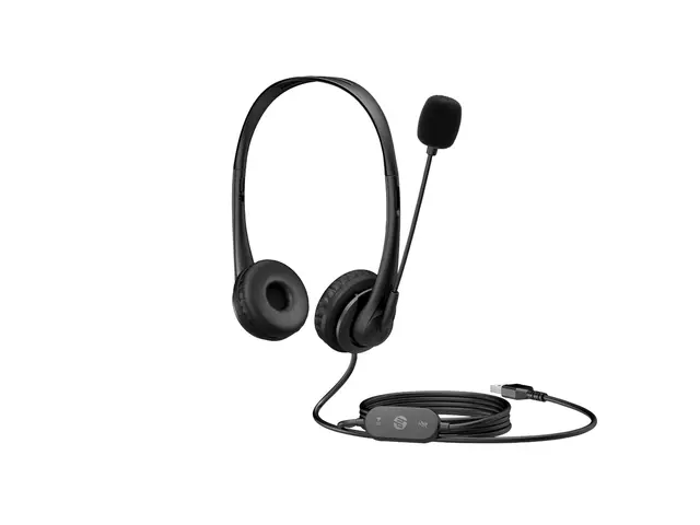 HP G2 - Hodesett on-ear kablet USB skyggesvart