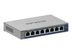 NETGEAR Plus GS108Ev4 - Switch - ikke-styrt stasjonær, veggmonterbar
