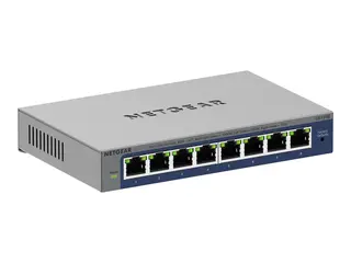 NETGEAR Plus GS108Ev4 - Switch ikke-styrt - stasjonær, veggmonterbar