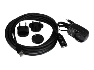 StarTech.com 5m USB 2.0 Active Extension Cable M/F 5 meter USB A Male to USB A Female USB 2.0 Repeater / Extender Cable - Black - 15ft (USB2AAEXT5M) - USB-forlengelseskabel - USB til USB - 5 m