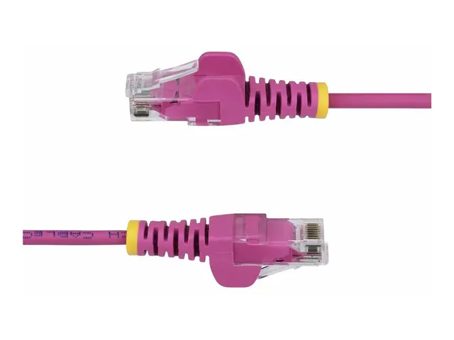 StarTech.com 2.5m Pink Slim CAT6 Ethernet Cable, Snagless, 28AWG, ...