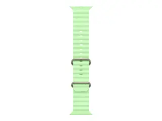 Apple - Bånd for smart armbåndsur - 49 mm, naturlig titanfinish 130 - 200 mm - neongrønt - for Watch Hermès Series 9, SE 3, Series 10, Series 11, Series 8, Series 9, Ultra 2, Ultra 3
