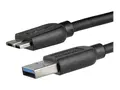 StarTech.com 2m 6ft Slim USB 3.0 A to Micro B Cable M/M Mobile Charge Sync USB 3.0 Micro B Cable fors and Tablets (USB3AUB2MS) - USB-kabel - Micro-USB Type B til USB-type A - 2 m