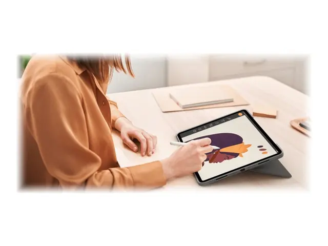 Logitech Combo Touch - Tastatur og folioveske - med styrepute - ba...