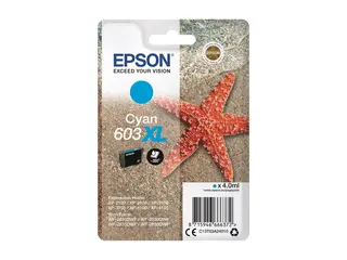 Epson 603XL - 4 ml - XL - cyan - original blære med RF/lyd-alarm - blekkpatron - for Expression Home XP-2150, 2155, 3150, 3155, 4150, 4155; WorkForce WF-2820, 2840, 2845, 2870