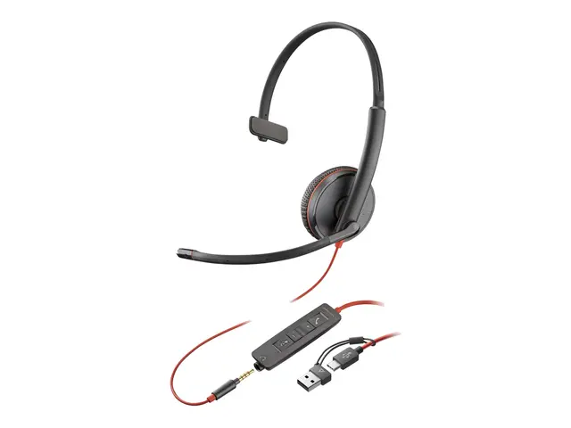 Poly Blackwire 3215 - 3200 Series hodesett on-ear kablet 3,5 mm ja...
