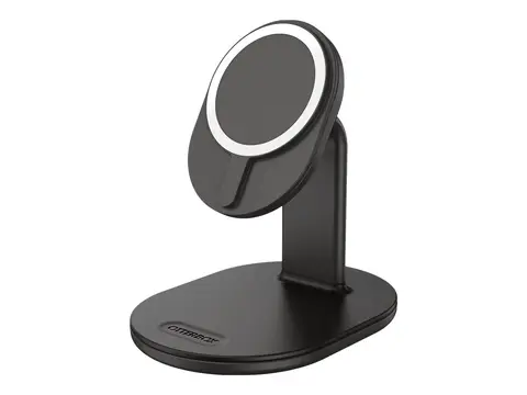 OtterBox - Tr&#229;dl&#248;st ladestativ for magsafe - 7.5 watt - PD 2.0, PD 3.0 - str&#229;lende natt (svart) - for Apple iPhone 12, 13, 14