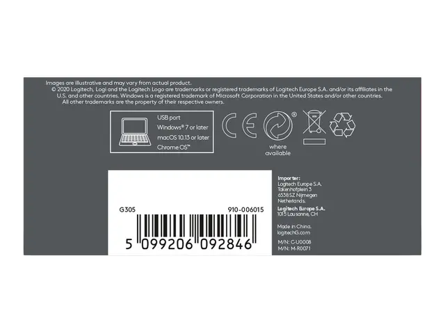 Logitech G G305 - Mus optisk 6 knapper trådløs 2.4 GHz USB mottake...
