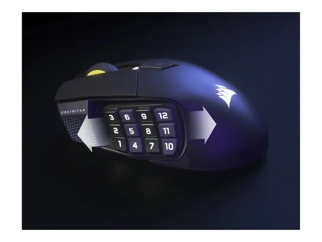 CORSAIR Scimitar Elite SE - Mus optisk 16 knapper trådløs, kablet ...