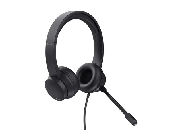 Trust HS-150 - Hodesett on-ear kablet 3,5 mm jakk svart