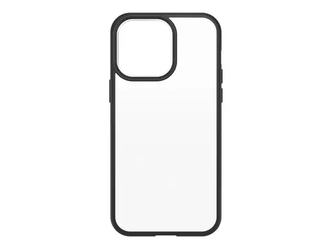 OtterBox React Series - Baksidedeksel for mobiltelefon antimikrobielt - polykarbonat, syntetisk gummi - svart krystall (klar/svart) - for Apple iPhone 14 Pro Max