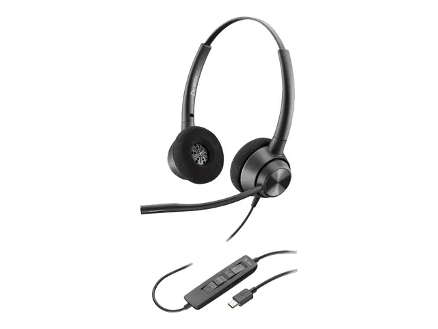 Poly EncorePro 320 - 300 series hodesett on-ear kablet USB-C svart...