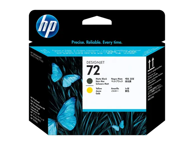 HP 72 - Gul, matt svart skriverhode for DesignJet T1100, T1100ps, ...