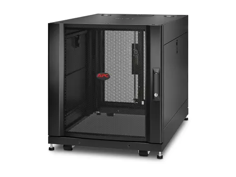 APC NetShelter SX - Rack skap - svart - 12U 19" - TAA-samsvar - for P/N: SMTL1500RM3UC, SMTL1500RMI3UC, SRT2200RMXLAUS, SRTL3KRM1UC, SRTL3KRM1UNC