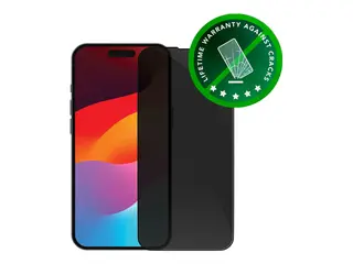 dbramante1928 Eco-shield - Skjermbeskyttelse for mobiltelefon med personvernsfilter - rammefarge svart - for Apple iPhone 15 Plus
