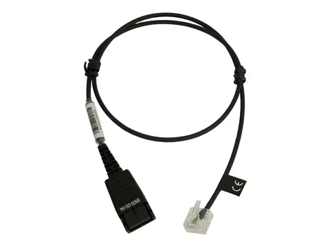 Jabra - Hodetelefonkabel - Quick Disconnect til RJ-45 50 cm - for BIZ 2300, 2400; Siemens OpenStage 30, 40, 40T, 60, 80, 80T
