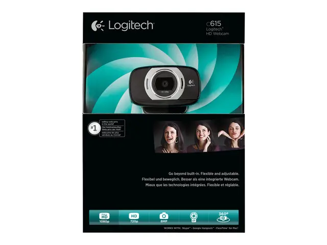 Logitech HD Webcam C615 - Nettkamera farge 1920 x 1080 lyd USB 2.0