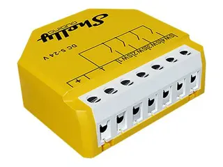 Shelly Wave - Smartsvitsj - 4 kanaler, DC trådløs - Z-Wave - 868.4 MHz - gul
