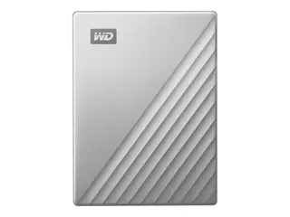 WD My Passport Ultra WDBC3C0020BSL Harddisk - kryptert - 2 TB - ekstern (b&#230;rbar) - USB 3.0 (USB-C kontakt) - 256-bit AES - s&#248;lv