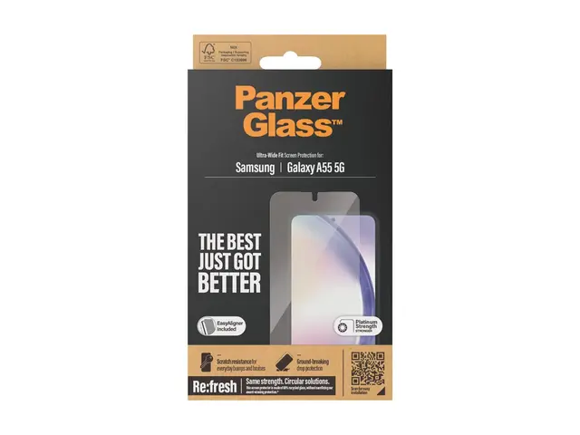 PanzerGlass - Skjermbeskyttelse for mobiltelefon ultravid passform...