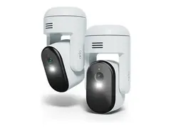 Arlo Essential 3 - Nettverksovervåkingskamera PTZ - innendørs, utendørs - farge (Dag og natt) - 3 MP - 2304 x 1296 - lyd - trådløs - Wi-Fi (en pakke 2)