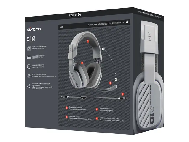 ASTRO Gaming A10 Gen 2 - Hodesett - full størrelse - kablet - 3,5 ...