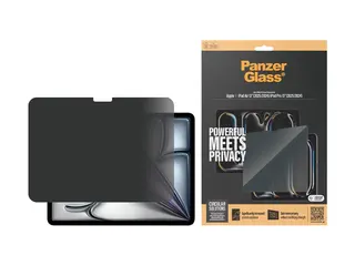 PanzerGlass - Skjermbeskyttelse for nettbrett ultrabred passform - glass - med personvernsfilter - 13" - rammefarge svart - for Apple 13-inch iPad Air (M2, M3); 13-inch iPad Pro (M4)
