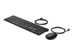 HP Desktop 320MK - Tastatur- og mussett full size - USB - QWERTY - Pan Nordic