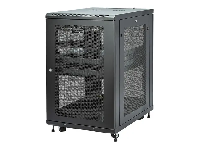 Startech 18U Server Rack Cabinet, 4-Post Adjustable Depth (2" to 3...