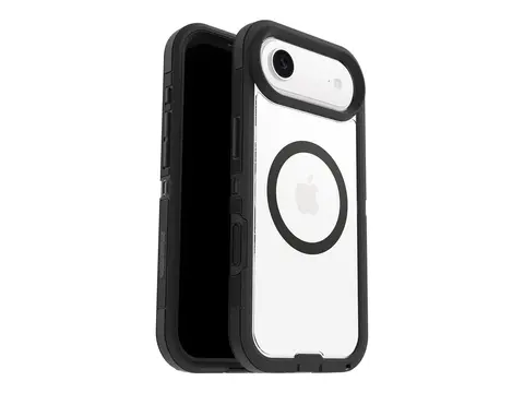 OtterBox Defender Series Pro XT Baksidedeksel for mobiltelefon - robust - magnets with camera control - MagSafe-samsvar - polykarbonatlag, termoplastisk elastomer (TPE) - m&#248;rk side (klar / svart) - for Apple iPhone Air