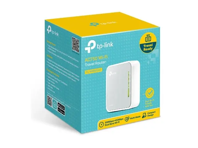 TP-Link TL-WR902AC - Trådløs ruter Wi-Fi 5 Dobbeltbånd