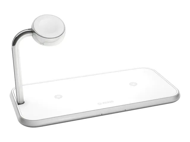 ZENS Dual+Watch Aluminium Wireless Charger - Trådløs ladematte + A...
