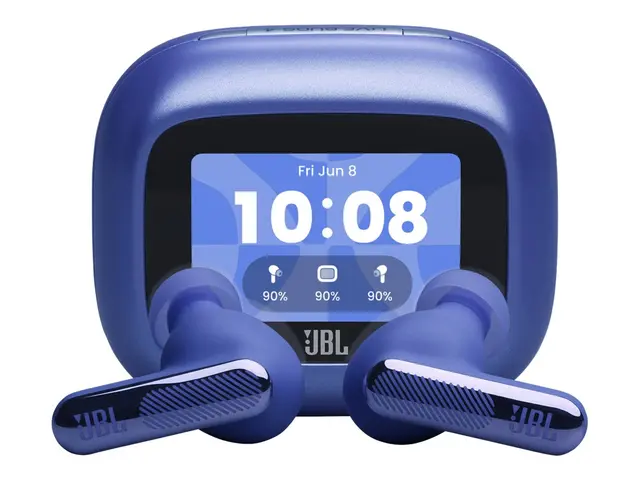 JBL LIVE Beam 4 - True wireless-hodetelefoner med mikrofon i øret - Bluetooth - aktiv støydemping - blå 
