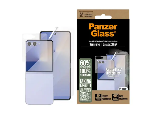 PanzerGlass - Skjermbeskyttelse for mobiltelefon glass og film Sam...